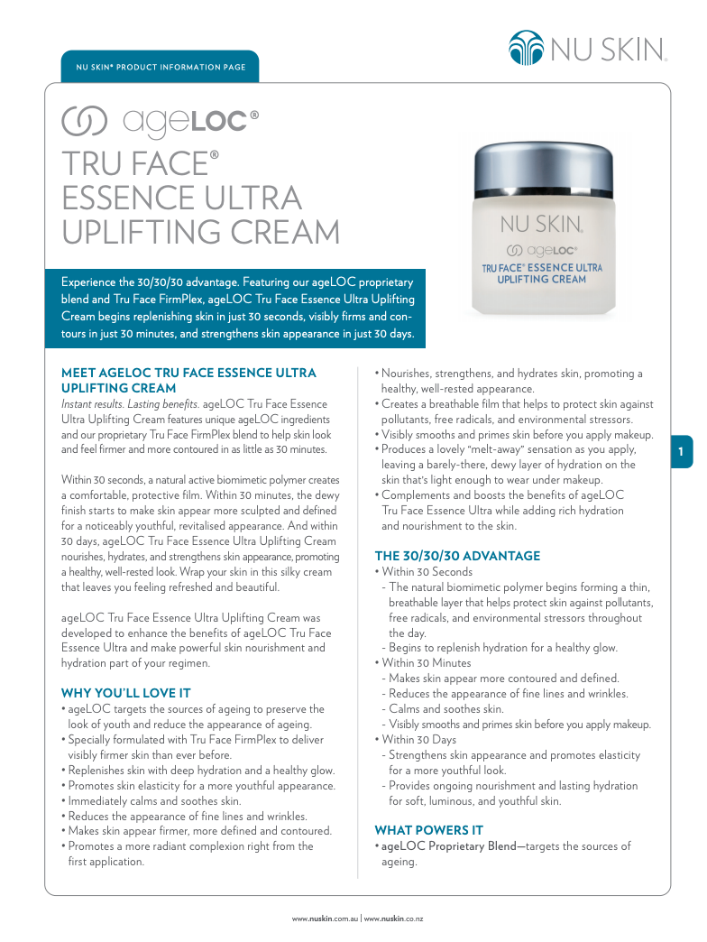 Tru face essence ultra 2024 uplifting cream