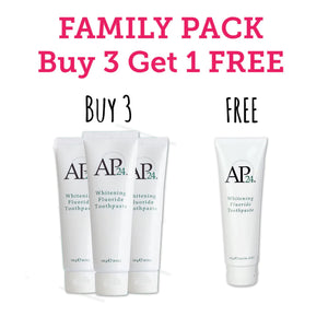 Family Pack - Buy 3 whitening toothpaste - Get 1 FREE