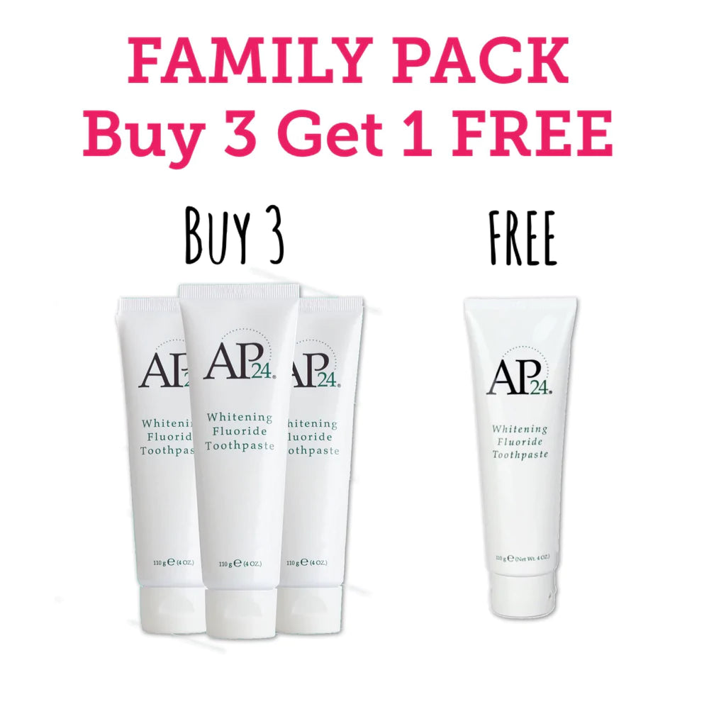 Family Pack - Buy 3 whitening toothpaste - Get 1 FREE